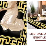 Chic Black Gold Geometric Flair(Black)