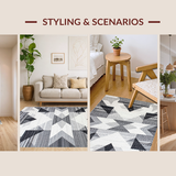 Contemporary Grey Geometric Motif(Gray)