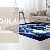 Artful Wolf Motif in Serene Tones(Blue)