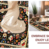 Striking Geometric Floral Overlay(Black)