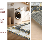 Geometric Gold Accented Visual Harmony(White)