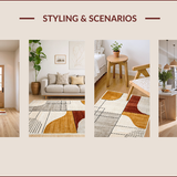 Modern Beige Hallway Runner(Beige)