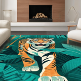 Artistic Abstract Jungle Print(Orange)