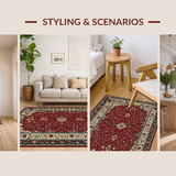 Chic Minimalist Ogee Style Contrast(Red)