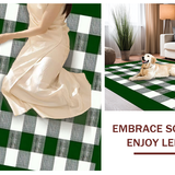 Artful Green and White Tartan Style(Black)