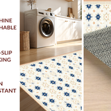 Geometric Star Motif in Pastel(White)