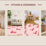 Ultra Soft Area Rug, Non Slip, Stain Resistant, Washable Area Rugs for Living Room, Bedroom, Trendy Pink Cowgirl Playroom Mat(Pink) - ODIKA