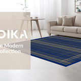 Chic Minimalist Gold Border Geometric Style(Blue)