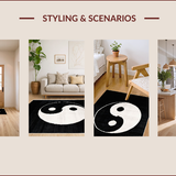 Elegant Circular Yin Yang Motif(Black)