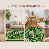 Vibrant Botanical Abstract Motif(Green)