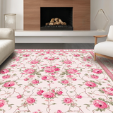 Elegant Green Floral Motif(Pink)