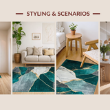 Contemporary Teal and Gold Motif(Green)