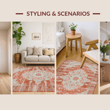 Vintage Medallion Earthy Tones(Red)