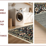 Ultra Soft Area Rug, Non Slip, Stain Resistant, Washable Area Rugs for Living Room, Bedroom, Boho Insect Print Non-Slip Playroom(Black) - ODIKA