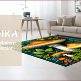 Vintage Mushroom Non Slip Kitchen Mat(Orange)