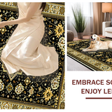 Elegant Floral Medallion Motif(Black)