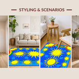 Charming Pastel Sunray Motif(Yellow)