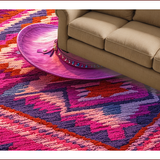 Ultra Soft Area Rug, Non Slip, Stain Resistant, Washable Area Rugs for Living Room, Bedroom, Funky Western Cowgirl Non-Slip Bath Mat(Pink) - ODIKA
