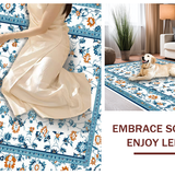 Whimsical Round Flower Design(Blue)