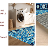 Machine Retro with Rubber Backing(Blue)