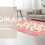 Eclectic Whimsical Floral Motif(Pink)