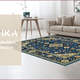 Vivid Geometric Harmony in White(Blue)