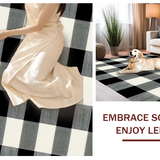 Warm Earthy Toned Plaid Fabric(Black)