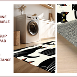 Black Cat Accent Doormat(Black)