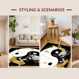 Opulent Gold Accented Dragon Imagery(Black)