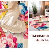 Artful Multicolor Dahlia Design(Ivory)