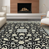 Contemporary Black Abstract Flourish(Black)