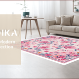 Boho Floral Non Slip Kids Room(Pink)