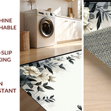 Artful Rustic Leaf Print(Beige)