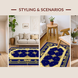 Vibrant Geometric Navy Motif(Blue)