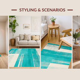 Artful Modernist Geometric Arrangement(Blue)