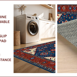 Elegant Blue Toned Geometric Elegance(Red)