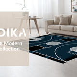 Dynamic Geometric Black and Gray Scheme(Blue)
