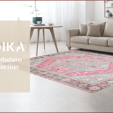 Elegant Oushak Star Motif(Pink)