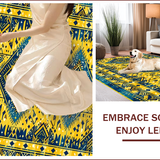 Geometric Boho Yellow Non Slip(Yellow)