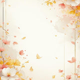 Dreamy Petal Paradise Bath Absorbent Floral(Beige)