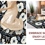 Elegant Poppy Blossom Print(Black)
