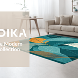 Artisan Crafted Colorful Leaf Motif(Blue)