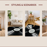 Retro Vinyl Record Aesthetic(Black)