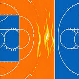 Vibrant Orange Court Theme(Blue)
