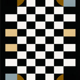 Chic Graphic Black and White Motif(Black)