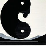 Contemporary Yin Yang Motif Accent(Black)