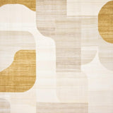 Modern Beige Area Abstract Geometry(Beige)