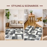 Modern Black And White Door Mat(Gray)