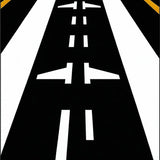 Whimsical Airport Scene Decorative(Black)