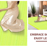 Trendy Seafoam Green Abstract Motif(Yellow)